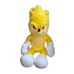 Sonic The Hedgehog 2 Build A Bear Super Sonic Yellow Plush 20" Stuffed BAB